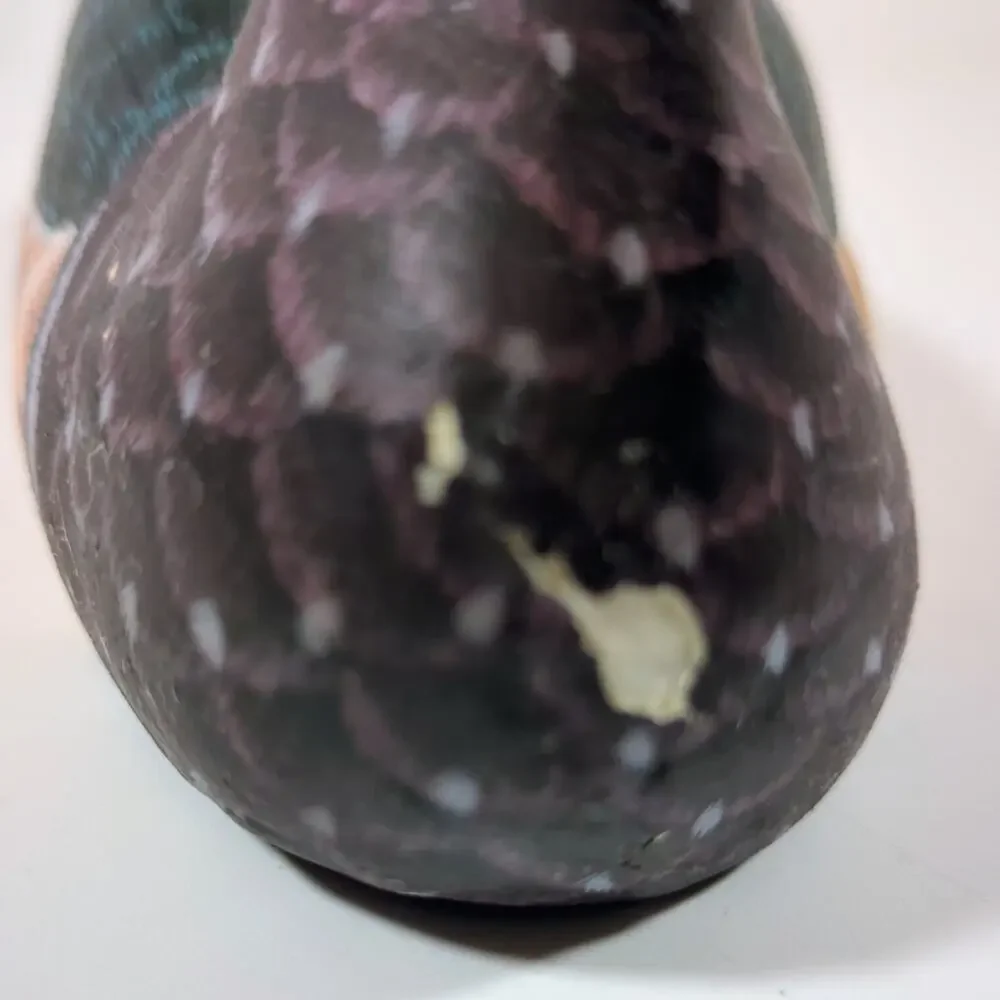 Vintage Angawa Art Studio Wood Duck Decoy Hand Carved Painted Figurine 9 Inch